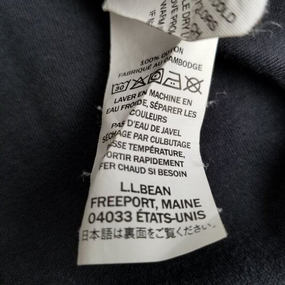 LL Bean Womens Black Cotton V Neck Tee XL Casual Relaxed Fit 3/4 Sleeve Capsule - Picture 6 of 10